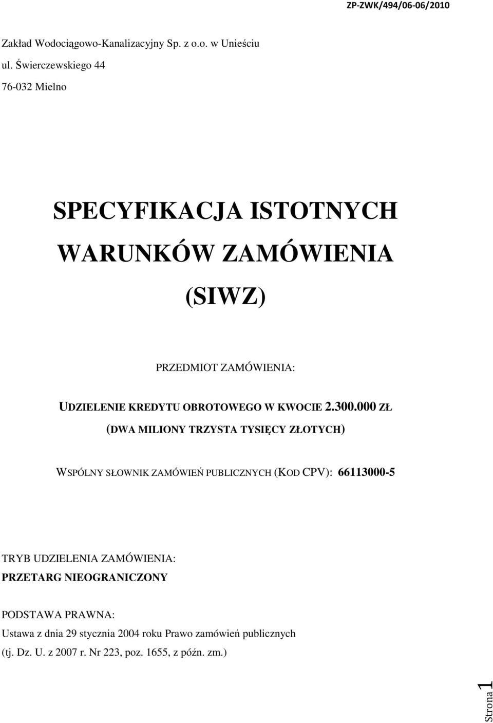 OBROTOWEGO W KWOCIE 2.300.