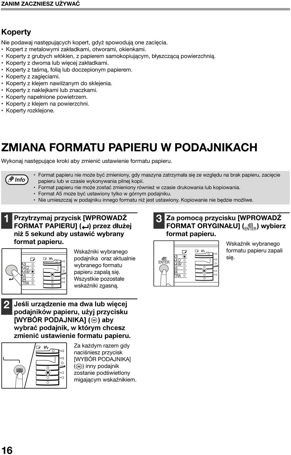 Koperty z klejem nawilżanym do sklejenia. Koperty z naklejkami lub znaczkami. Koperty napełnione powietrzem. Koperty z klejem na powierzchni. Koperty rozklejone.