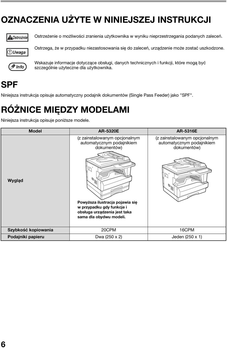 Wskazuje informacje dotyczące obsługi, danych technicznych i funkcji, które mogą być szczególnie użyteczne dla użytkownika.