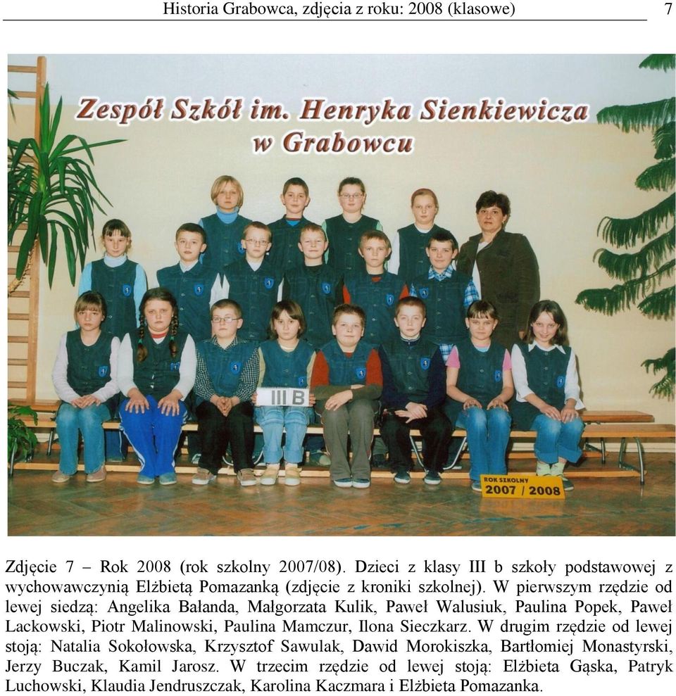 W pierwszym rzędzie od lewej siedzą: Angelika Bałanda, Małgorzata Kulik, Paweł Walusiuk, Paulina Popek, Paweł Lackowski, Piotr Malinowski, Paulina Mamczur,