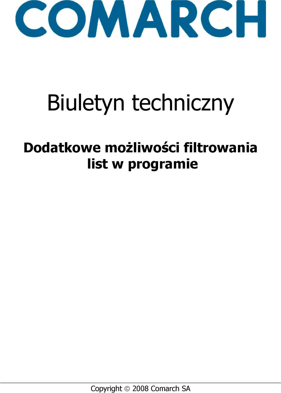 filtrowania list w