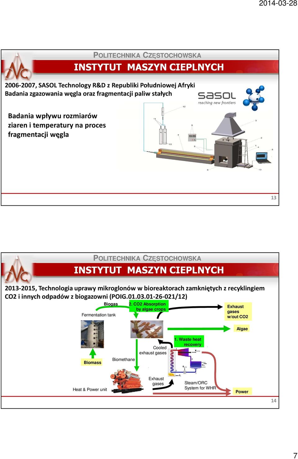 recyklingiem CO2 i innych odpadów z biogazowni (POIG.01.03.01-26-021/12) Biogas Fermentation tank 2.