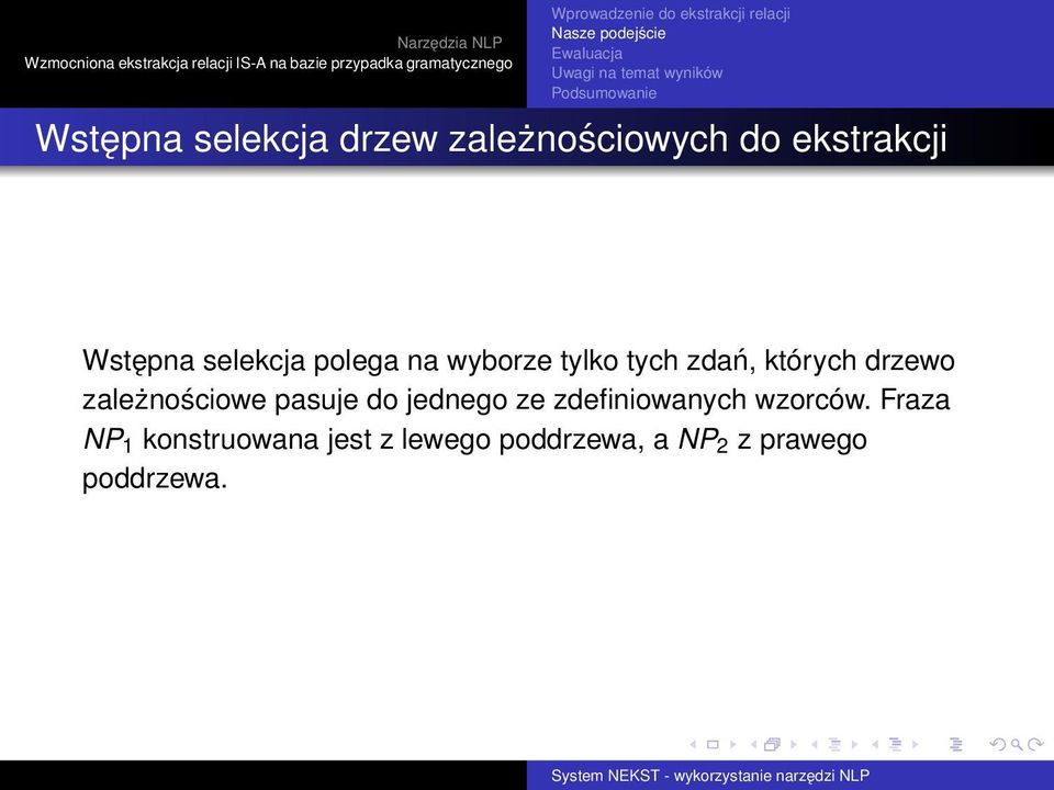 zależnościowe pasuje do jednego ze zdefiniowanych wzorców.