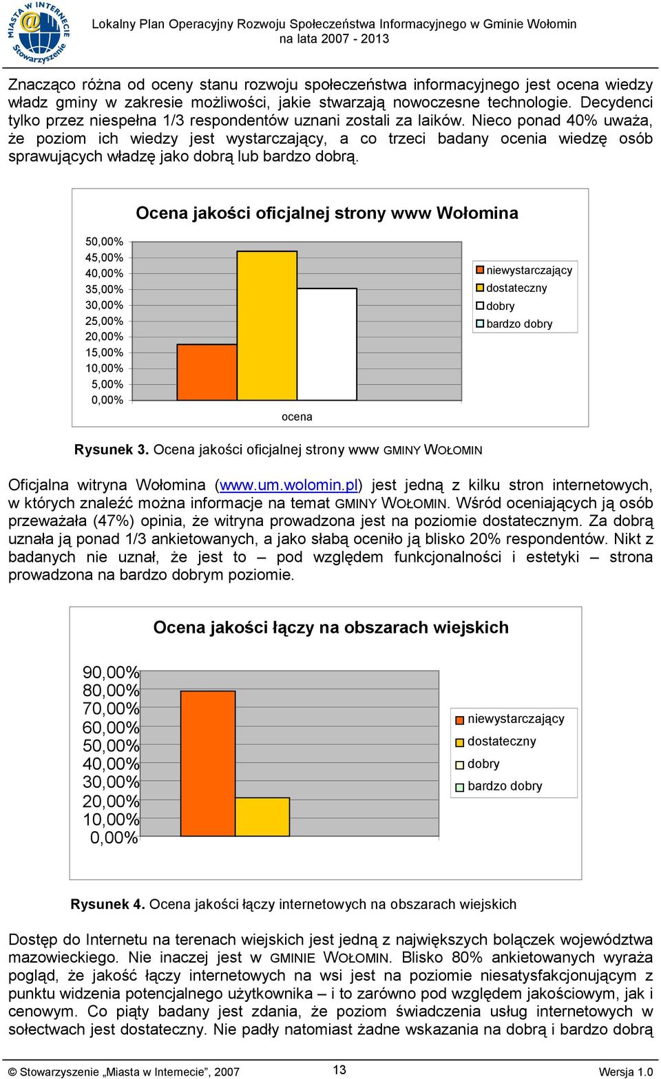 Nieco ponad 40% uwaŝa, Ŝe poziom ich wiedzy jest wystarczający, a co trzeci badany ocenia wiedzę osób sprawujących władzę jako dobrą lub bardzo dobrą.