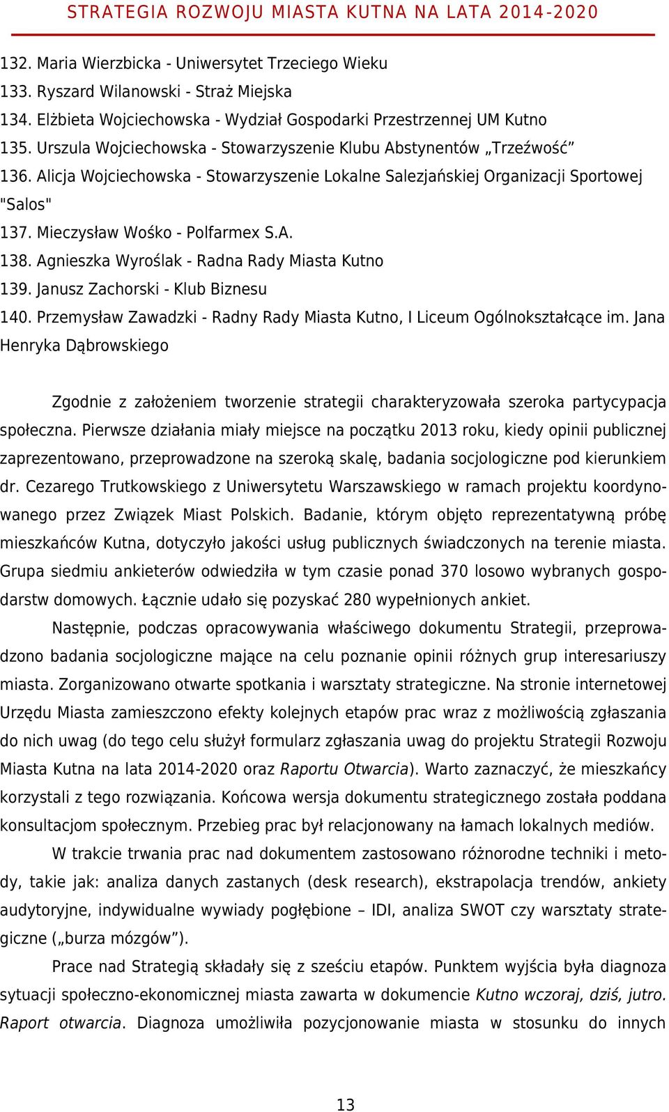 Agnieszka Wyroślak - Radna Rady Miasta Kutno 139. Janusz Zachorski - Klub Biznesu 140. Przemysław Zawadzki - Radny Rady Miasta Kutno, I Liceum Ogólnokształcące im.