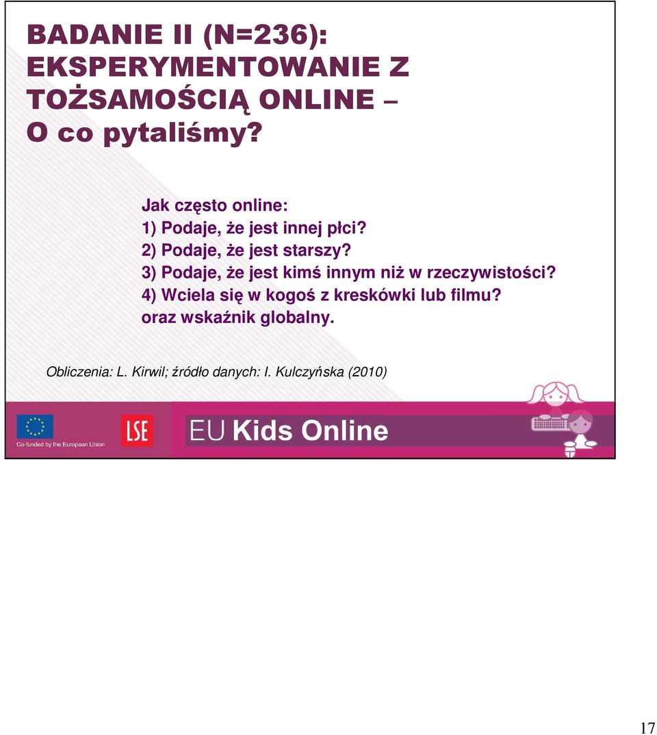 3) Podaje, że jest kimś innym niż w rzeczywistości?