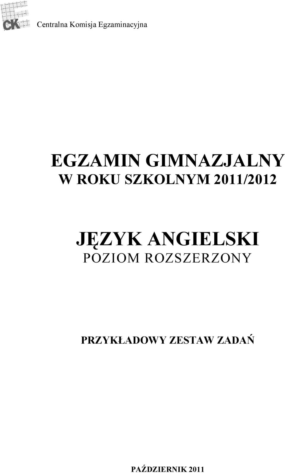 2011/2012 JĘZYK ANGIELSKI POZIOM