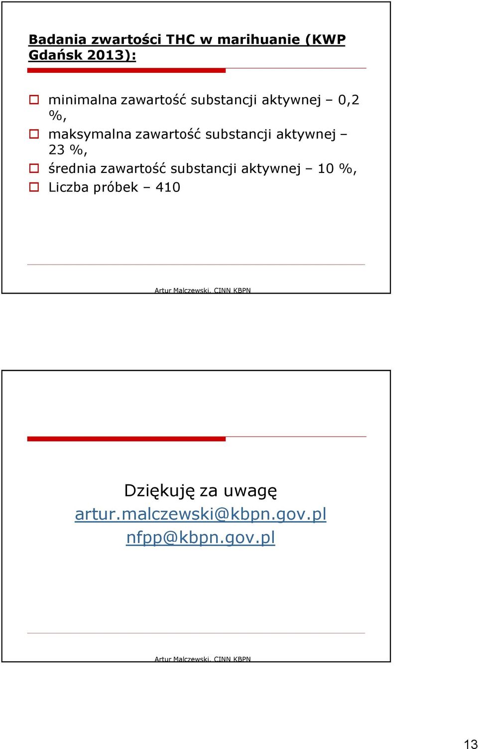 aktywnej 23 %, średnia zawartość substancji aktywnej 10 %, Liczba