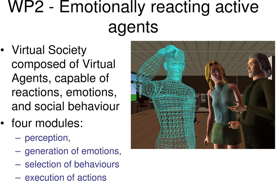 emotions, and social behaviour four modules: perception,