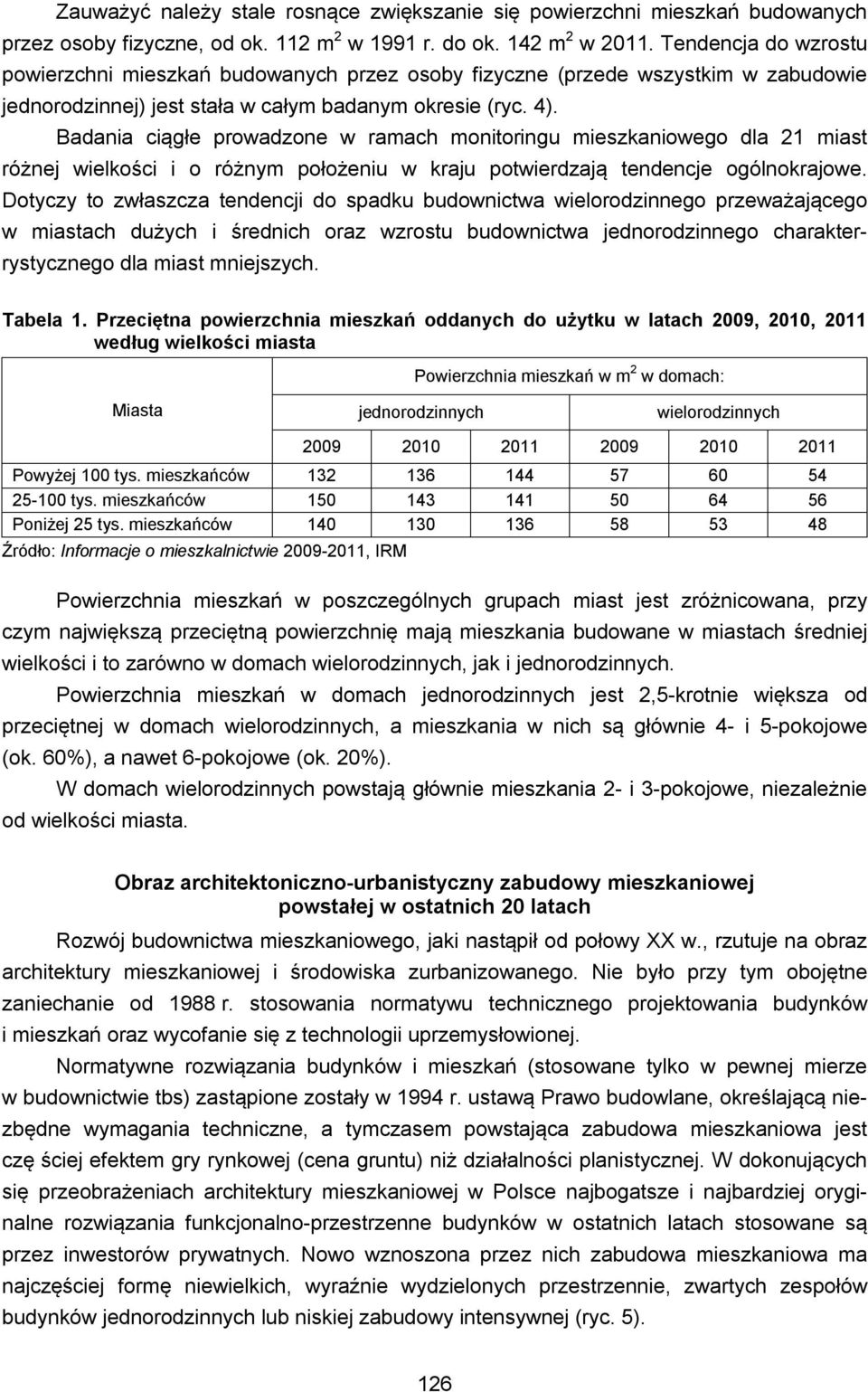 Badania ciągłe prowadzone w ramach monitoringu mieszkaniowego dla 21 miast różnej wielkości i o różnym położeniu w kraju potwierdzają tendencje ogólnokrajowe.