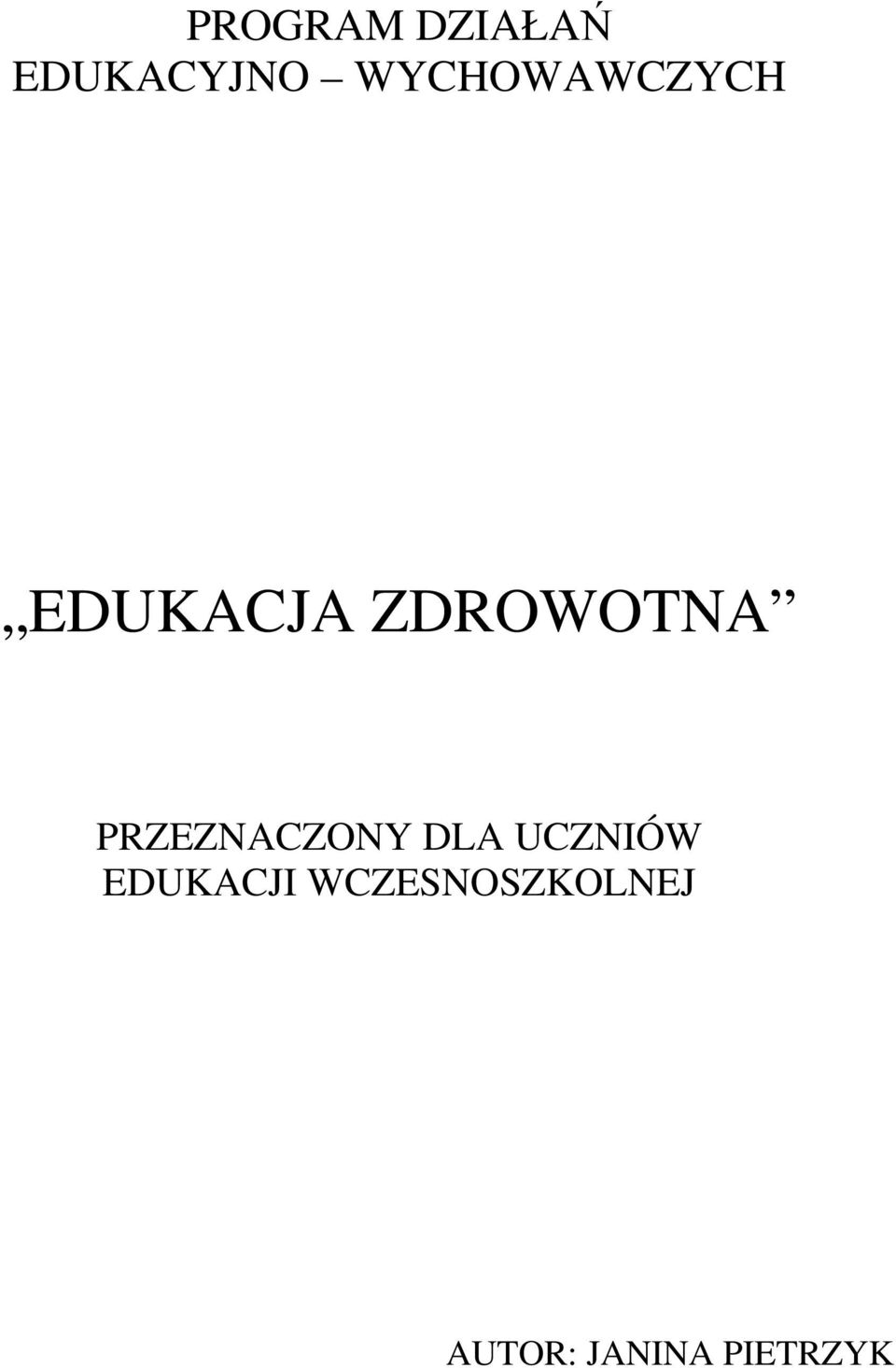 PRZEZNACZONY DLA UCZNIÓW