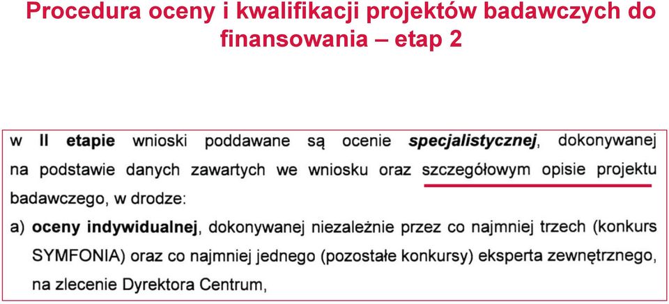 projektów