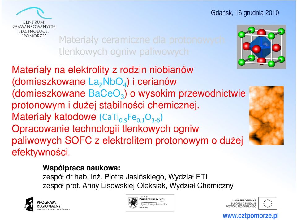 Materiały katodowe (CaTi 0.9 Fe 0.