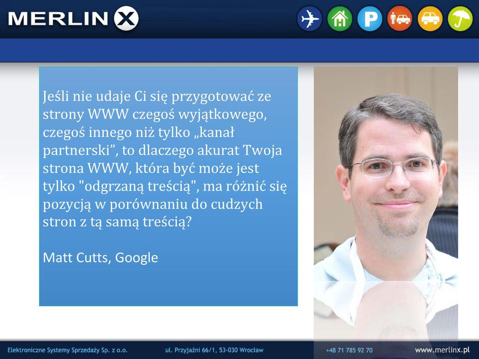 strona WWW, która być może jest tylko "odgrzaną treścią", ma różnić