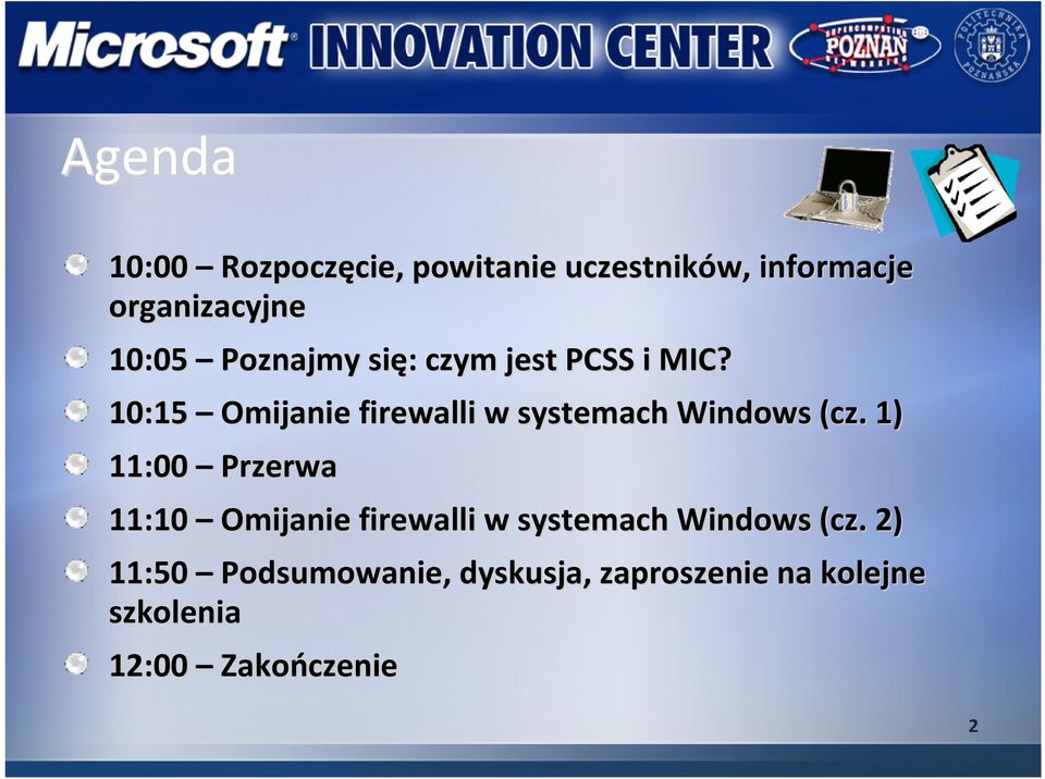 10:15 Omijanie firewalli w systemach Windows (cz.