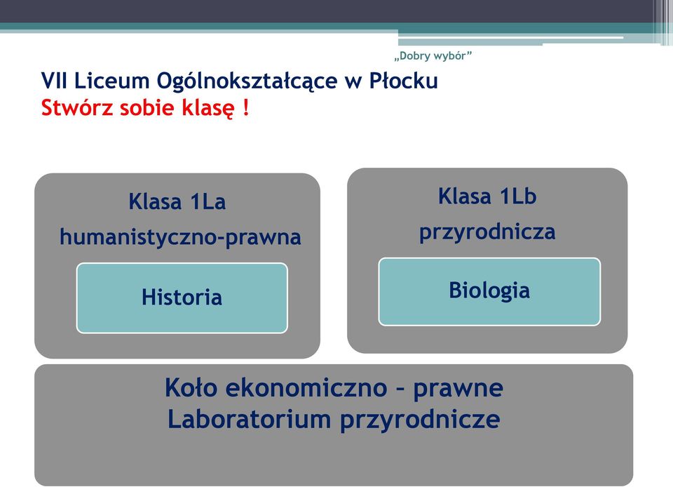 Klasa 1La humanistyczno-prawna Historia