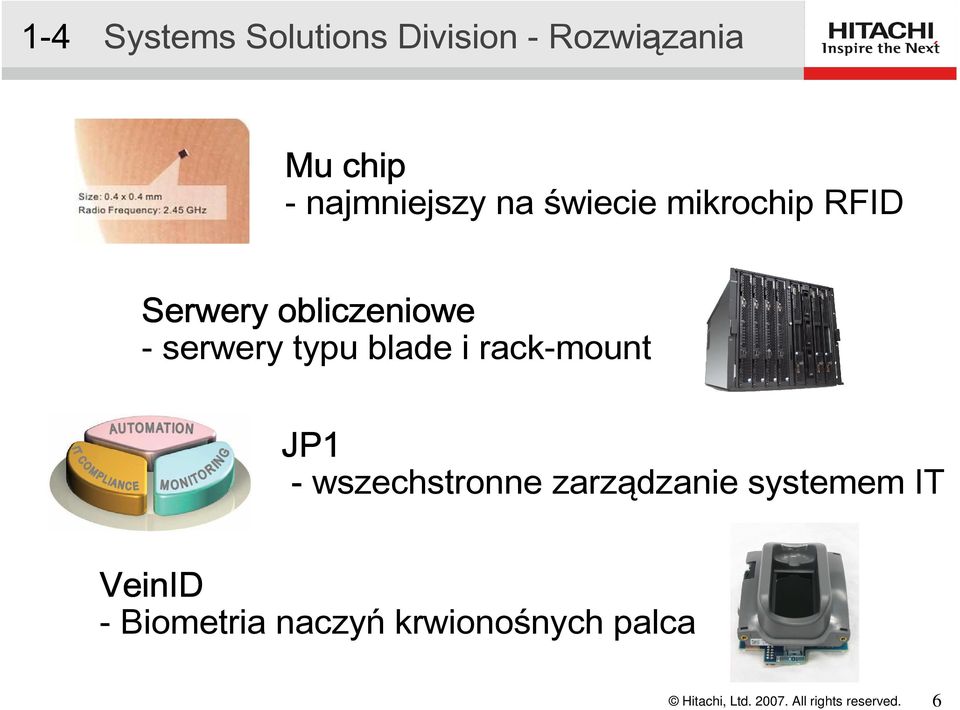 - serwery typu blade i rack-mount JP1 - wszechstronne