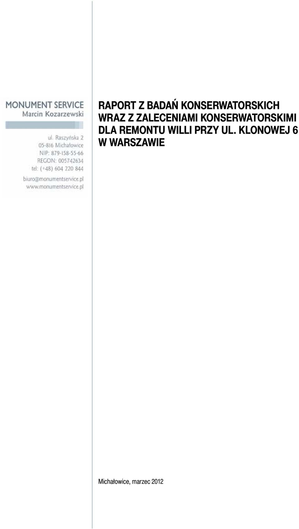 DLA remontu willi przy ul.