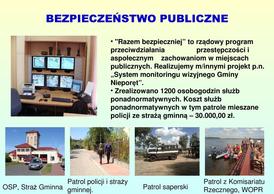 Zrealizowano 1200 osobogodzin służb ponadnormatywnych.