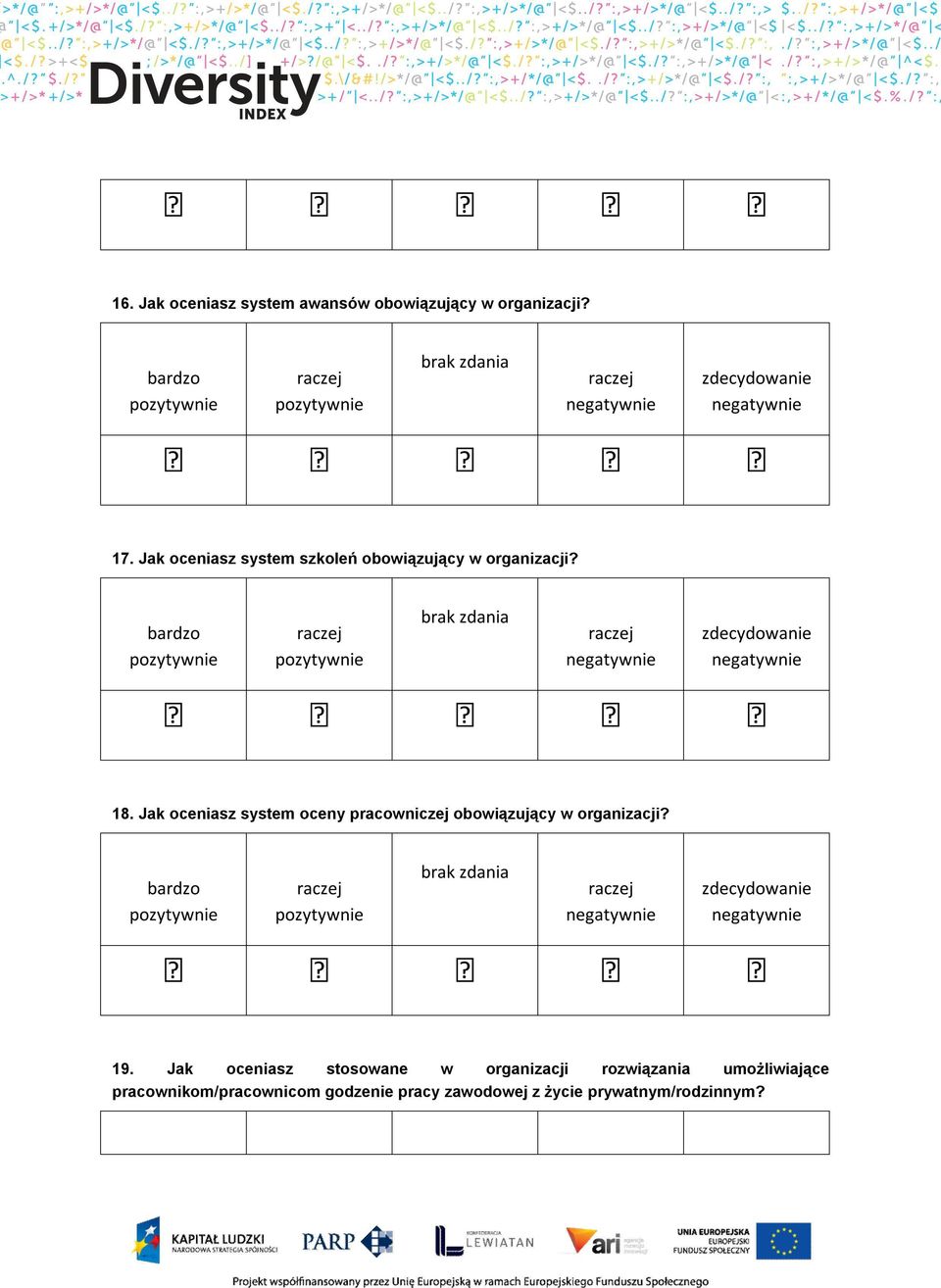Jak oceniasz system oceny pracowniczej obowiązujący w organizacji? 19.