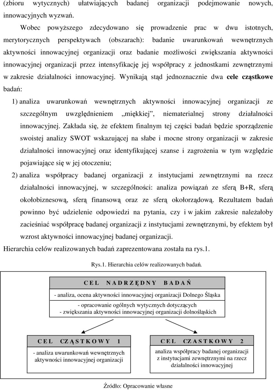 możliwości zwiększania aktywności innowacyjnej organizacji przez intensyfikację jej współpracy z jednostkami zewnętrznymi w zakresie działalności innowacyjnej.