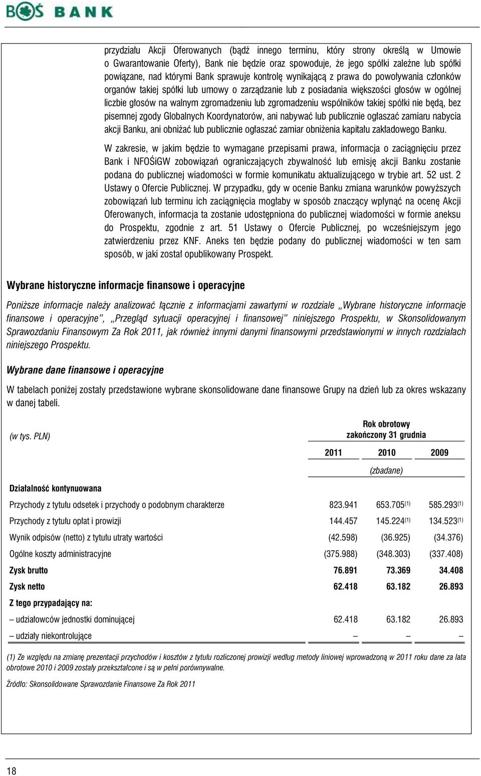 zgromadzeniu wspólników takiej spółki nie będą, bez pisemnej zgody Globalnych Koordynatorów, ani nabywać lub publicznie ogłaszać zamiaru nabycia akcji Banku, ani obniżać lub publicznie ogłaszać