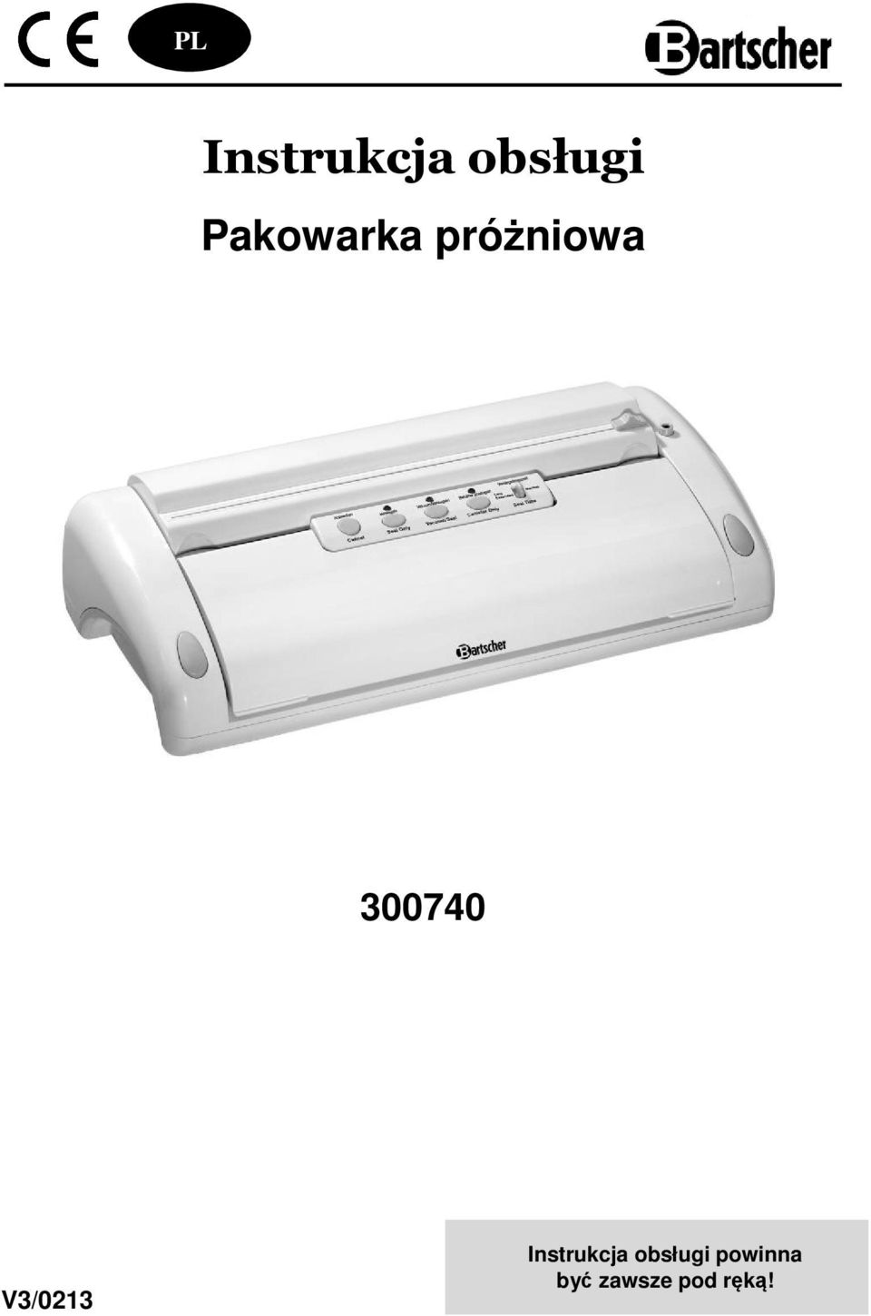 300740 V3/0213 Instrukcja