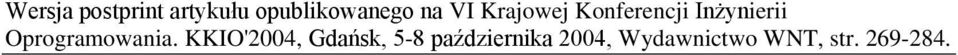 Oprogramowania.
