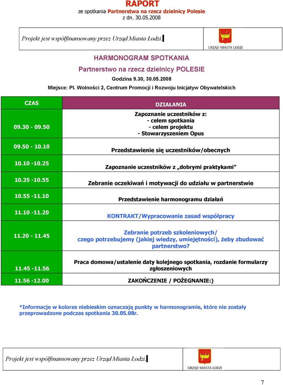 20 DZIAŁANIA Zapoznanie uczestników z: - celem spotkania - celem projektu - Stowarzyszeniem Opus Przedstawienie się uczestników/obecnych Zapoznanie uczestników z dobrymi praktykami Zebranie oczekiwań