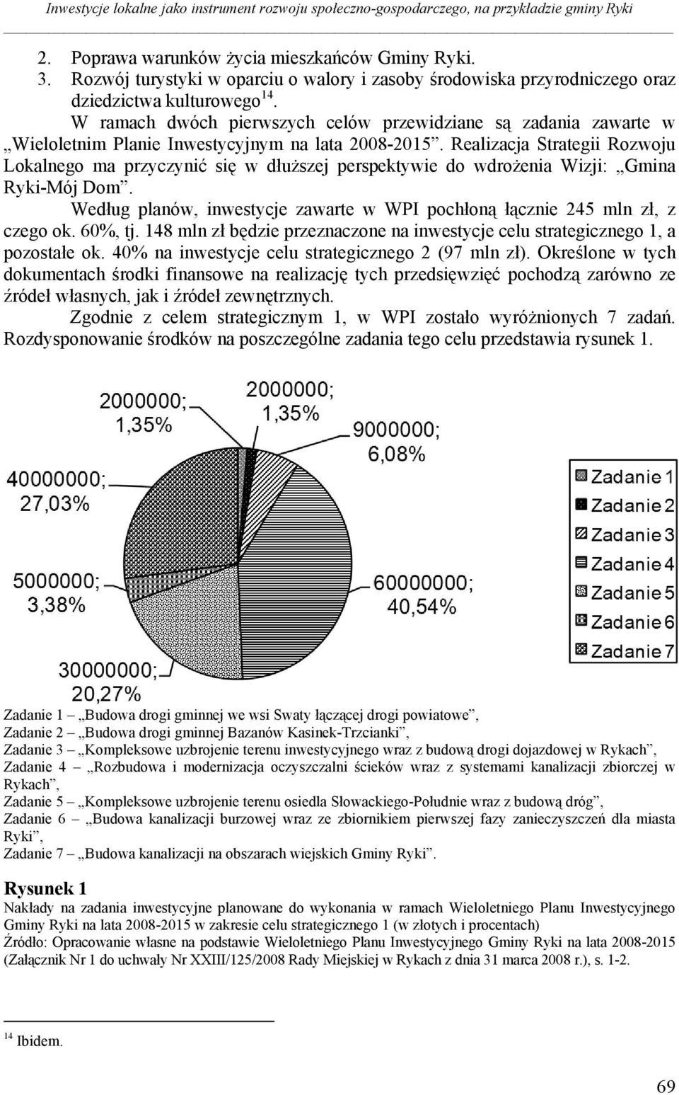 W ramach dwóch pierwszych celów przewidziane są zadania zawarte w Wieloletnim Planie Inwestycyjnym na lata 2008-2015.