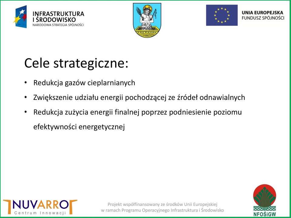 podniesienie poziomu efektywności energetycznej Projekt współfinansowany ze
