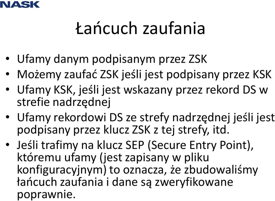 podpisany przez klucz ZSK z tej strefy, itd.