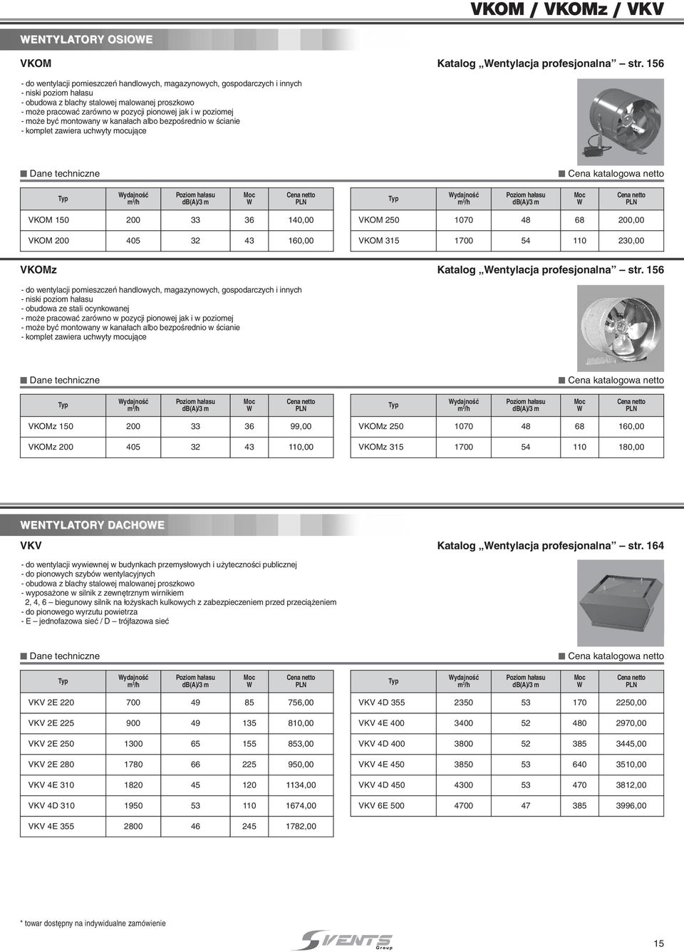 montowny w kn h lo ezpoêrednio w Êinie - komplet zwier uhwyty moujàe db()/3 m db()/3 m VKOM 150 00 33 36 140,00 VKOM 00 405 3 43 160,00 VKOM 50 1070 48 68 00,00 VKOM 315 1700 54 110 30,00 VKOMz Ktlog