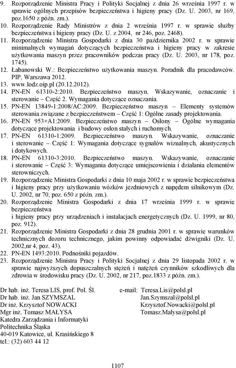 Rozporządzenie Ministra Gospodarki z dnia 30 października 2002 r.