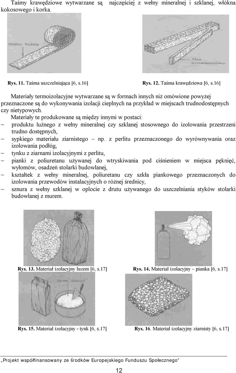 Materiały te produkowane są między innymi w postaci: produktu luźnego z wełny mineralnej czy szklanej stosownego do izolowania przestrzeni trudno dostępnych, sypkiego materiału ziarnistego np.