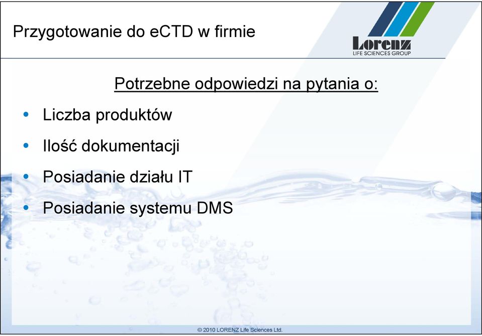 Liczba produktów Ilość dokumentacji