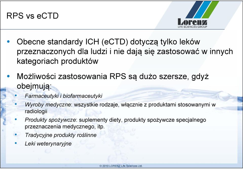 biofarmaceutyki Wyroby medyczne: wszystkie rodzaje, włącznie z produktami stosowanymi w radiologii Produkty