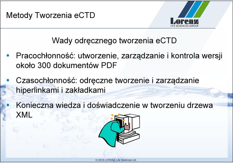 300 dokumentów PDF Czasochłonność: odręczne tworzenie i