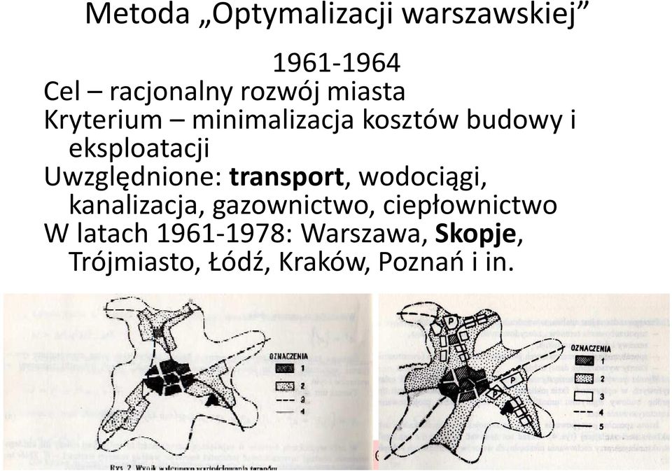 Uwzględnione: transport, wodociągi, kanalizacja, gazownictwo,