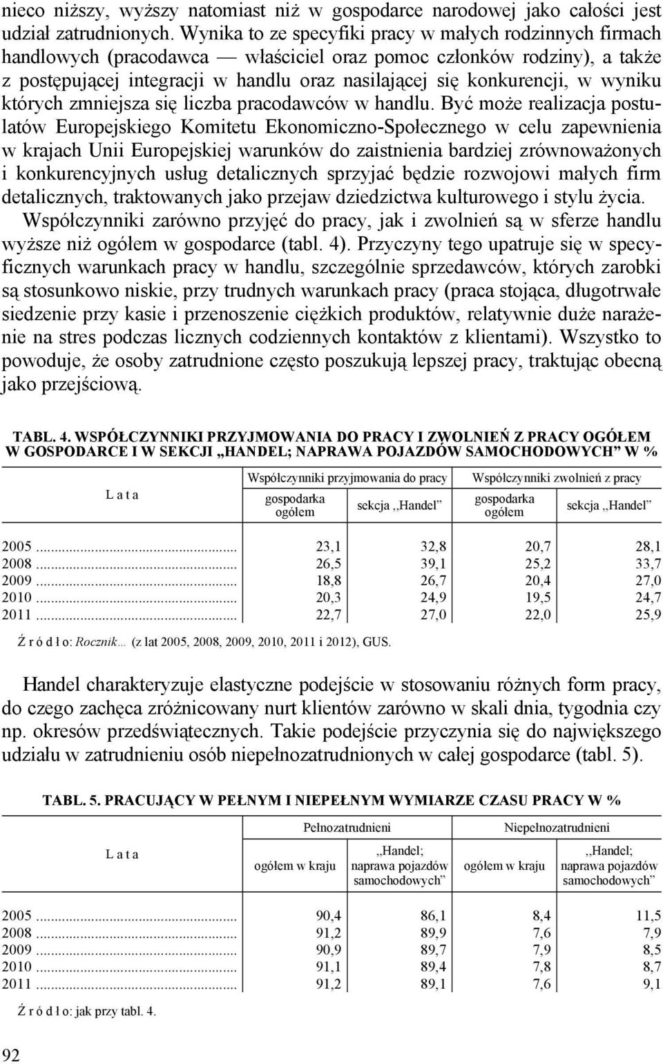 wyniku których zmniejsza się liczba pracodawców w handlu.