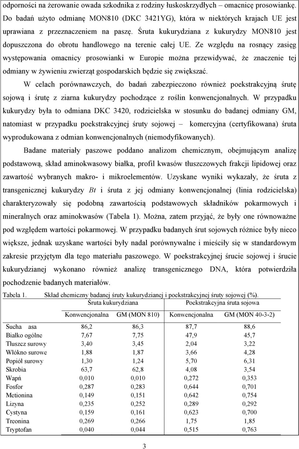 Śruta kukurydziana z kukurydzy MON810 jest dopuszczona do obrotu handlowego na terenie całej UE.