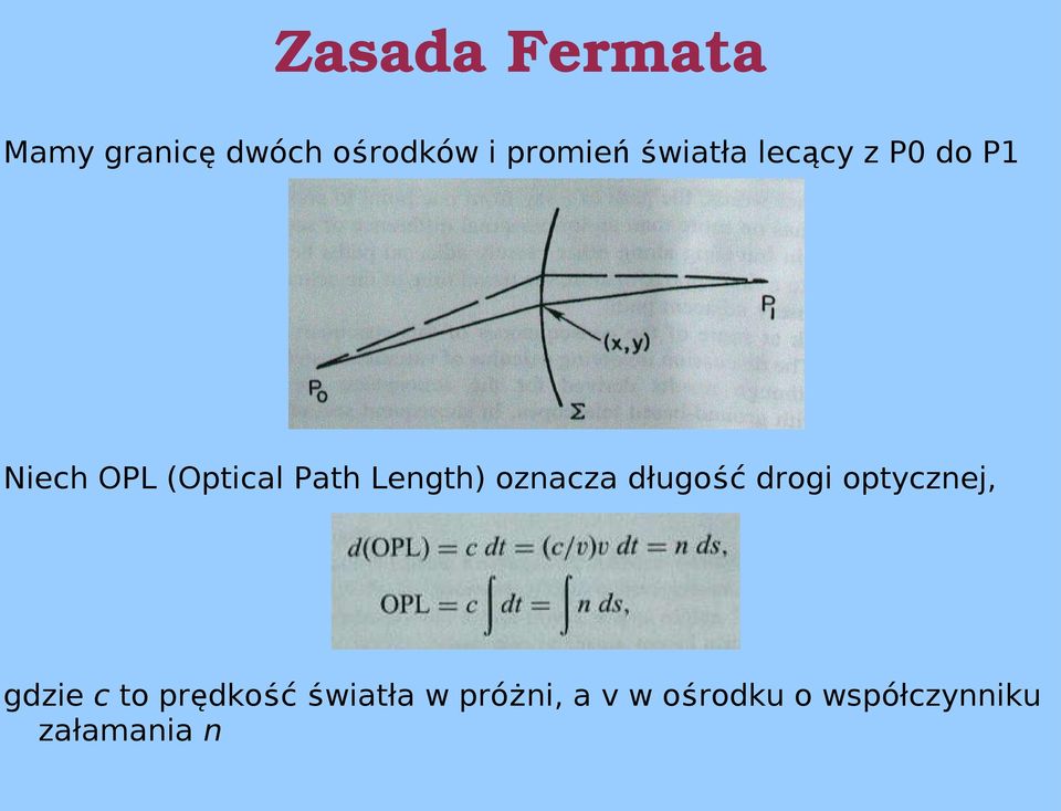 Length) oznacza długość drogi optycznej, gdzie c to