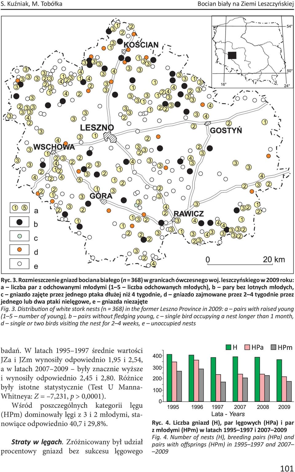 zajmowane przez 2 4 tygodnie przez jednego lub dwa ptaki nielęgowe, e gniazda niezajęte Fig. 3.