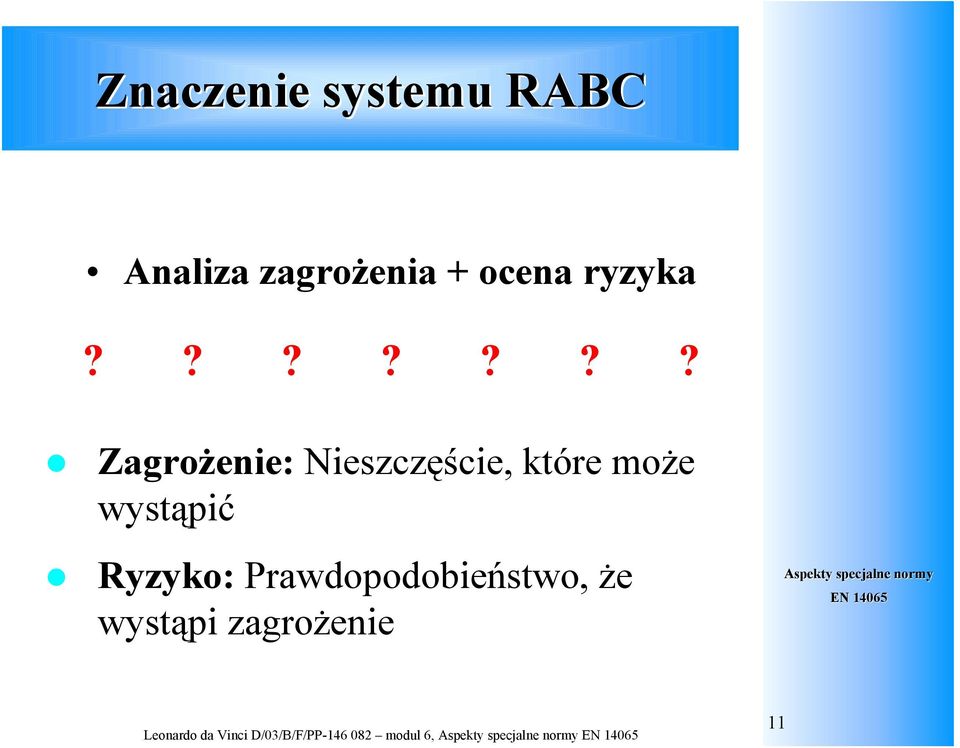 Ryzyko: Prawdopodobieństwo, że wystąpi zagrożenie Leonardo