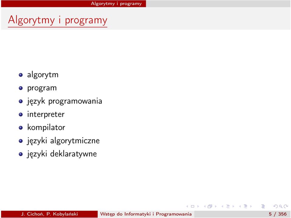 algorytmiczne języki deklaratywne J.