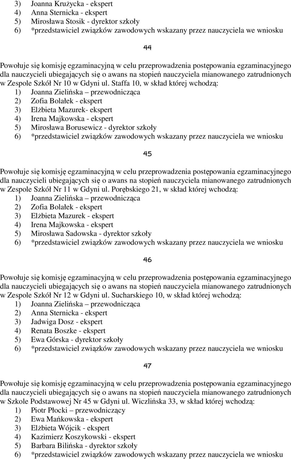 w Zespole Szkół Nr 11 w Gdyni ul.