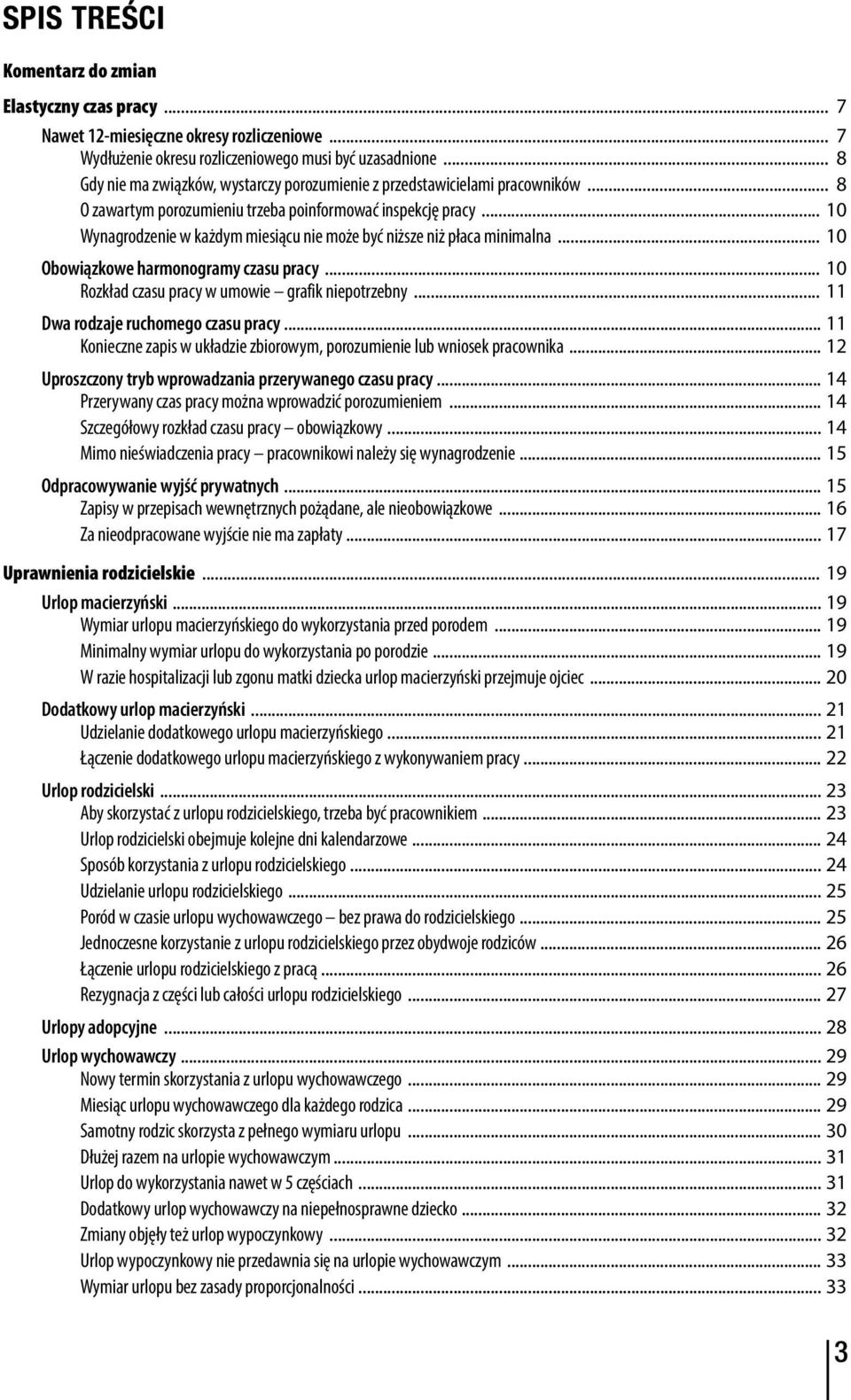 .. 10 Wynagrodzenie w każdym miesiącu nie może być niższe niż płaca minimalna... 10 Obowiązkowe harmonogramy czasu pracy... 10 Rozkład czasu pracy w umowie grafik niepotrzebny.