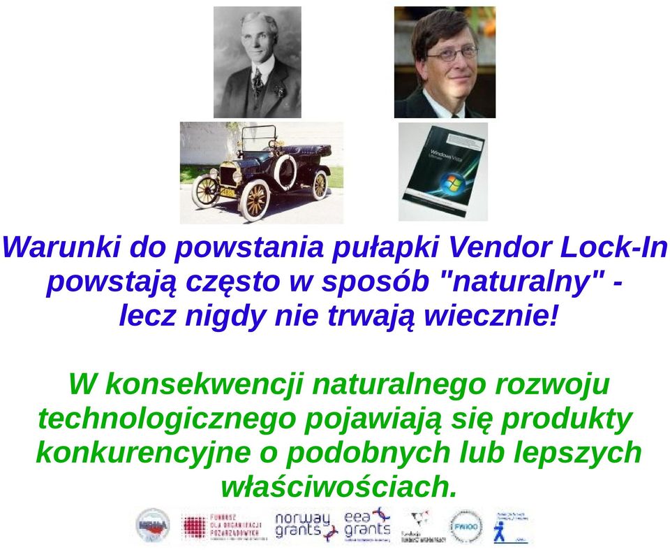 W konsekwencji naturalnego rozwoju technologicznego