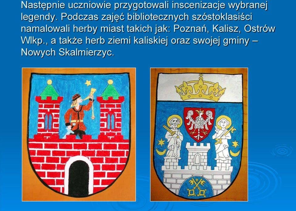 Podczas zajęć bibliotecznych szóstoklasiści namalowali