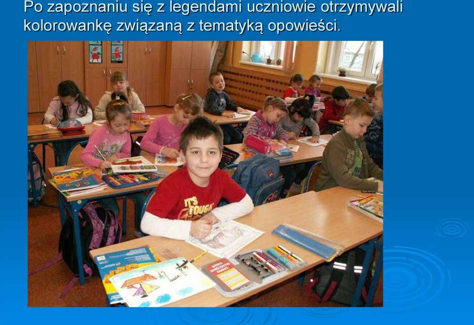 otrzymywali kolorowankę